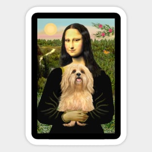 Mona Lisa's Golden Lhasa Apso Sticker